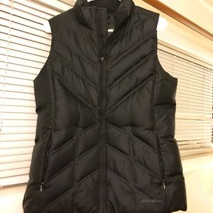 Women’s Black Goose Down Eddie Bauer Vest - Medium